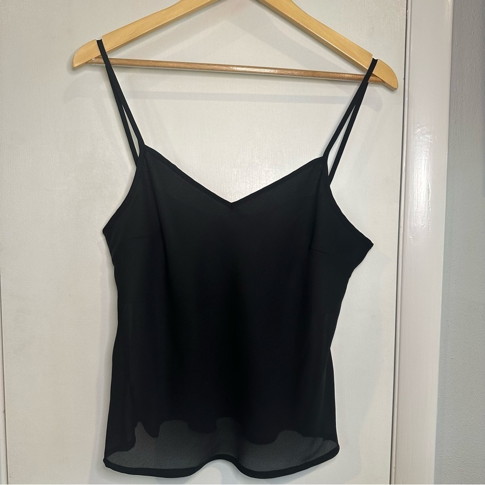 Scott Taylor Y2K Petite Sheer Cami Blouse. Size: Large. Color: Black.